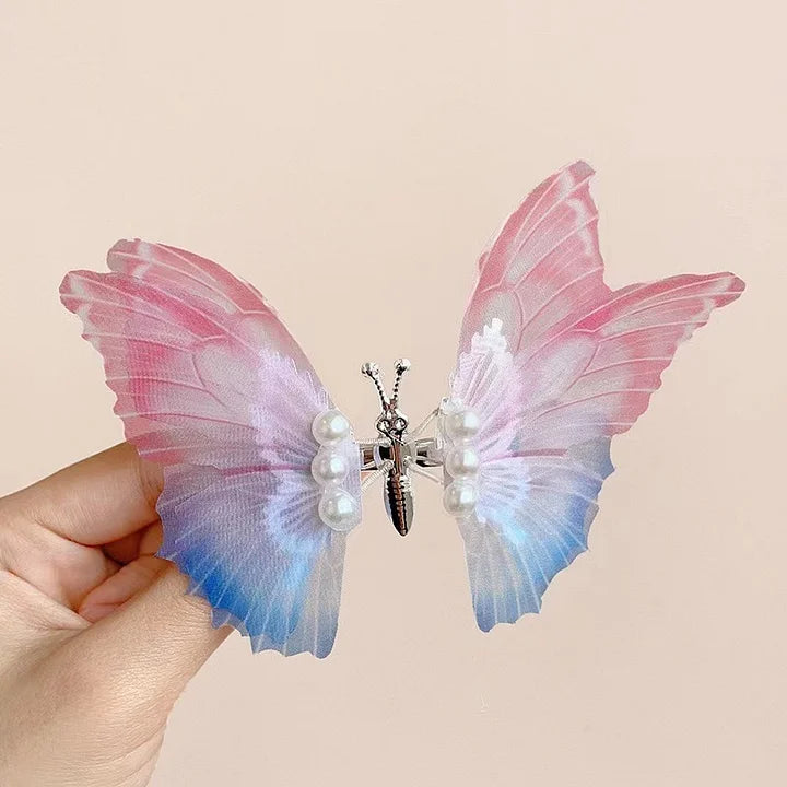 Butterfly Pearl Hair Clip