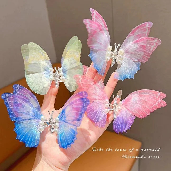Butterfly Pearl Hair Clip
