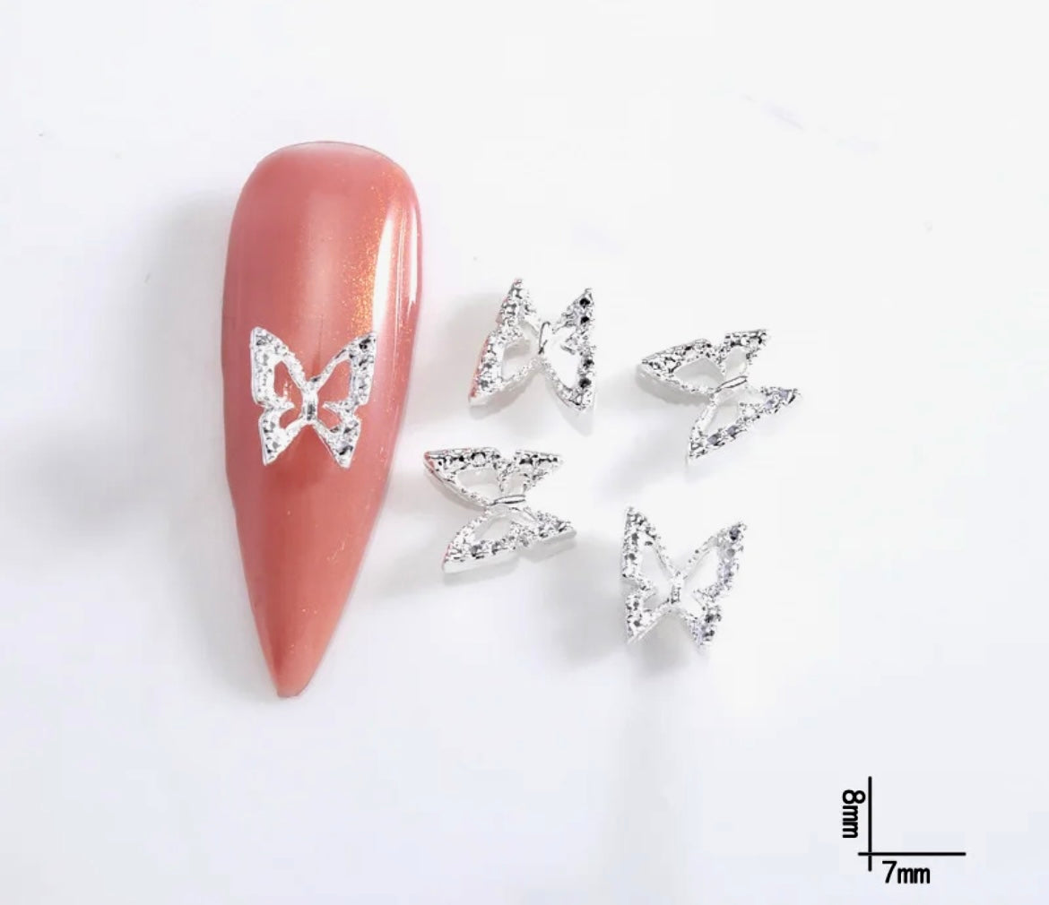 3D Metallic Rhinestone Nail Art