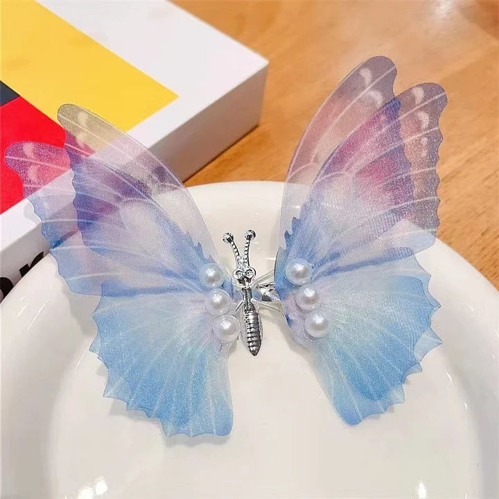 Butterfly Pearl Hair Clip