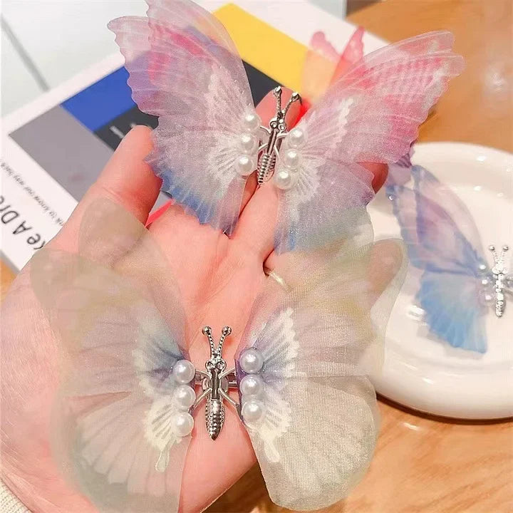 Butterfly Pearl Hair Clip