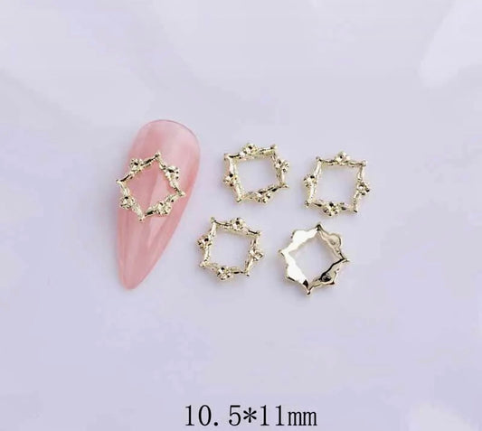3D Metallic Rhinestone Nail Art