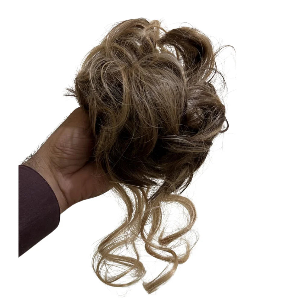 Messy Curly Hair Bun with Catcher
